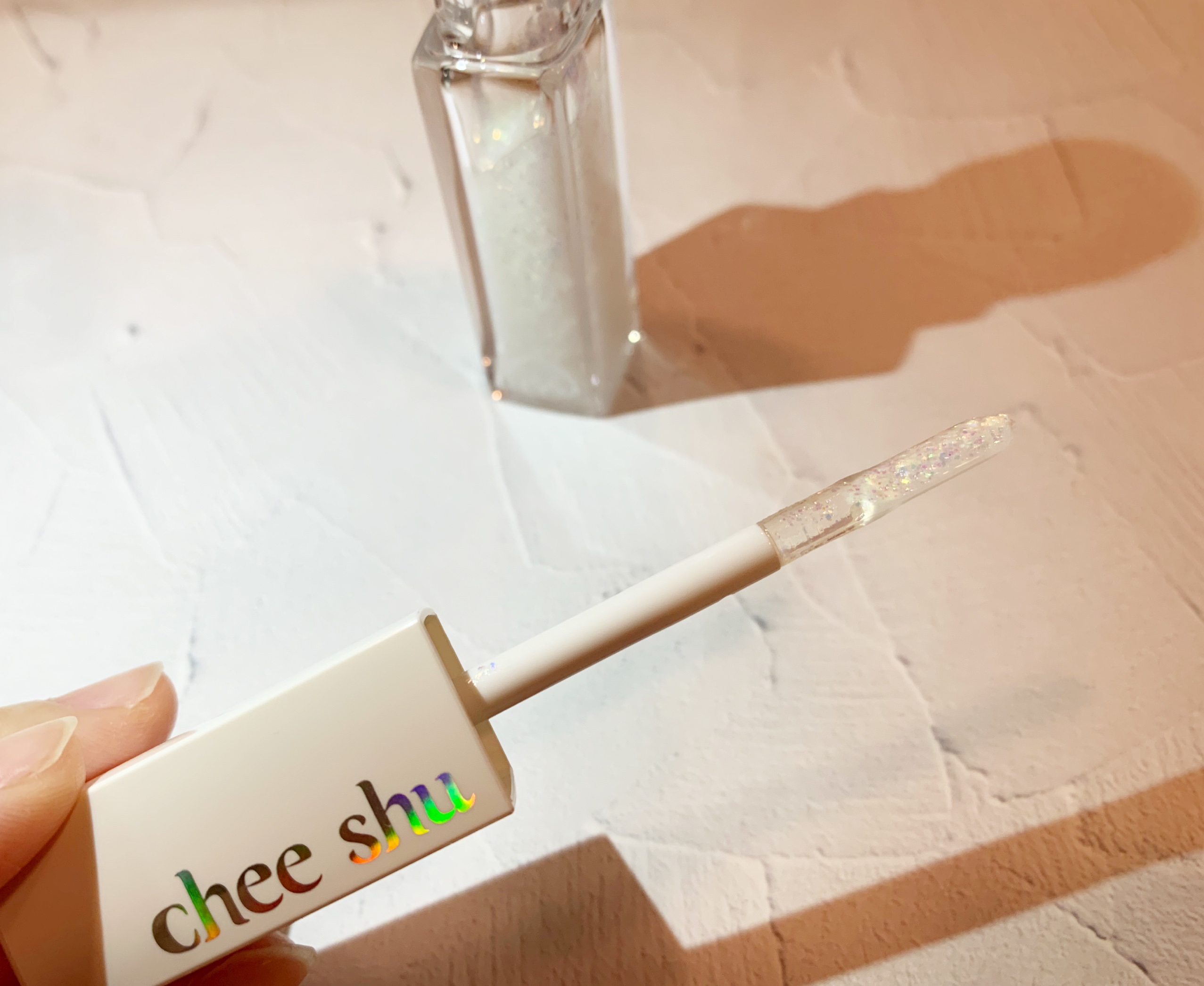 アイドルプリズムグリッター 01 天使の涙(クリア)/chee shu/グリッターを使ったクチコミ（2枚目）