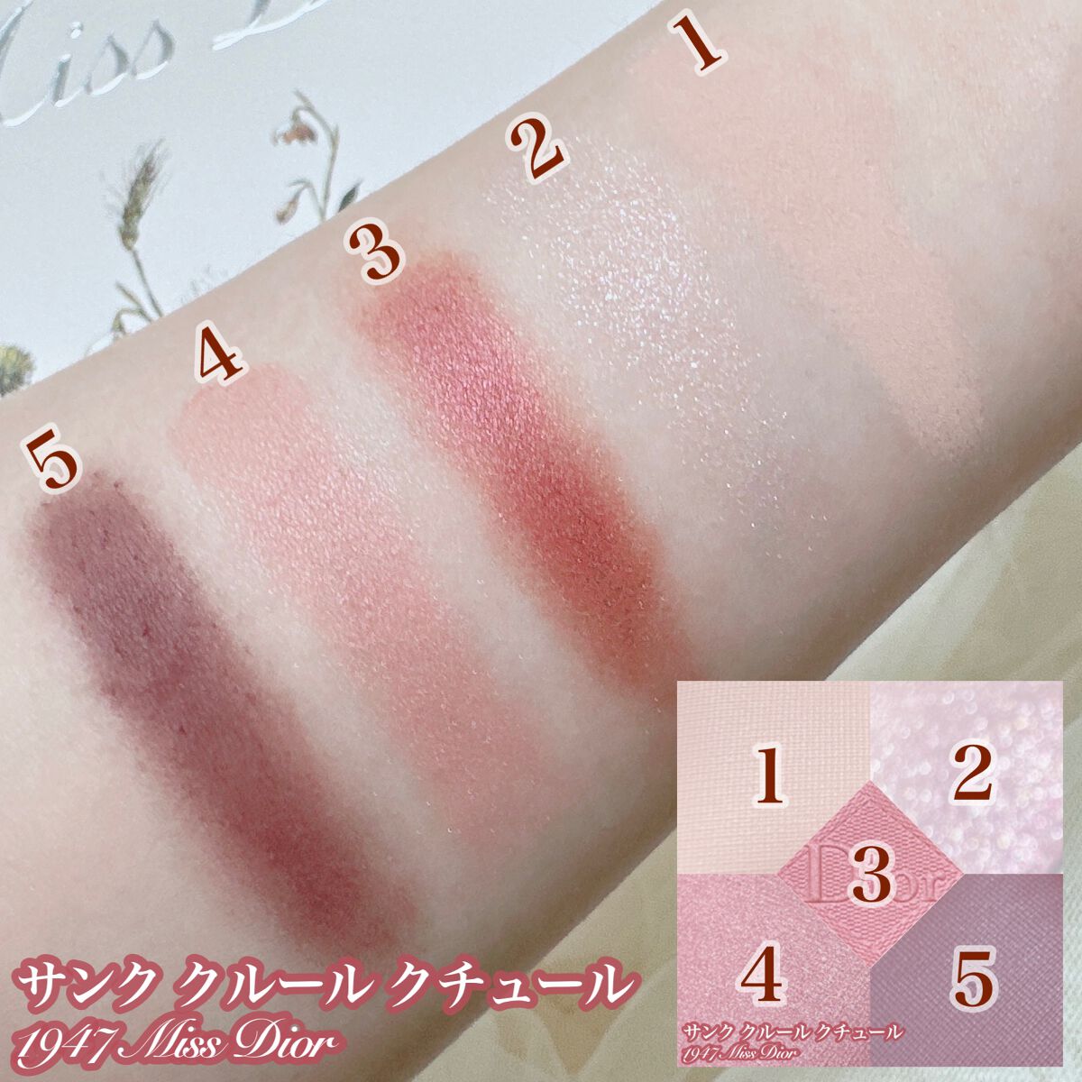 DIOR ディオール サンククルールクチュール 1947 アイシャドウ DIORミレフィオリ コレクション 数量限定品】サンククルール