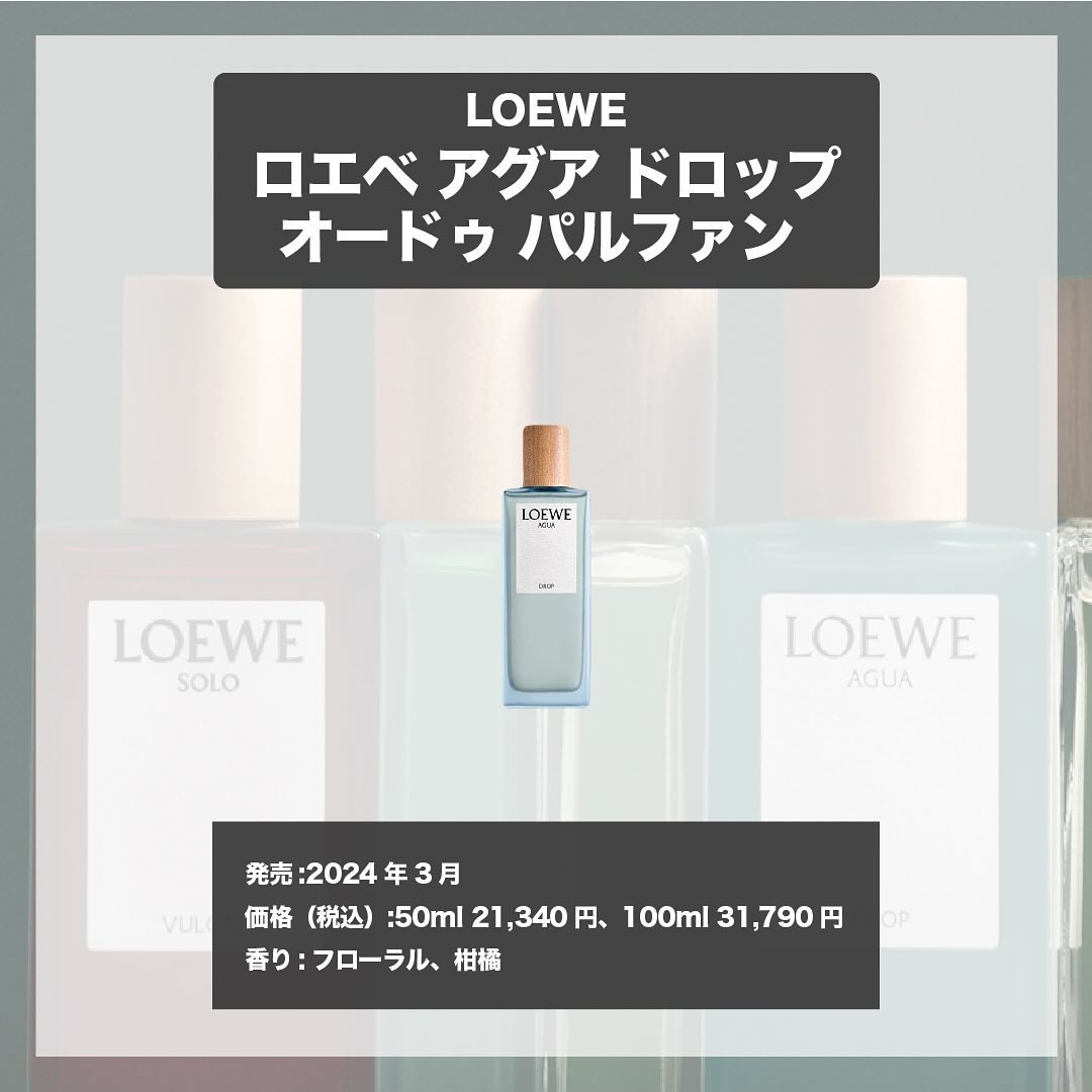 2024年春新作香水()】オードゥ パルファン “ロエベ アグア