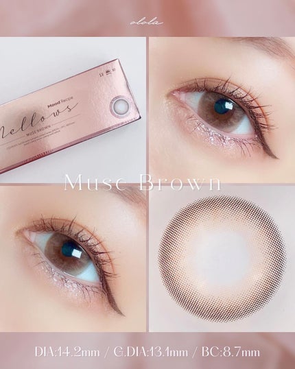 メローズワンデーミューズブラウン(Mellows 1day Muse Brown)/OLOLA/ワンデー(1DAY)カラコンを使ったクチコミ(4枚目)