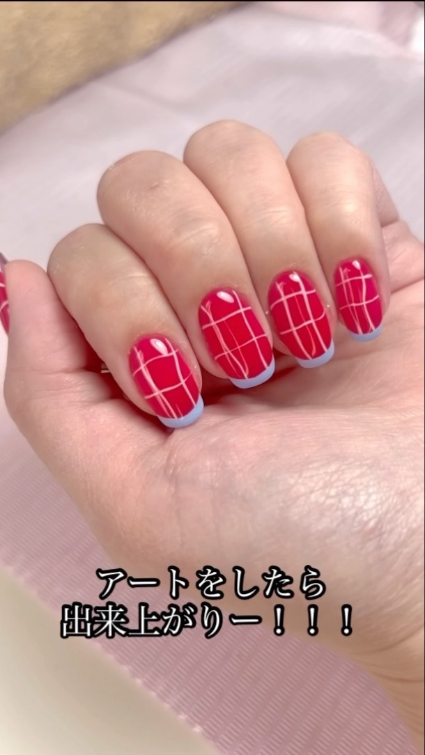 #カラフルネイル,#個性的ネイル,#個性派ネイル,#シンプルネイル,#チェックネイル,#ワンカラーネイルのネイルデザイン