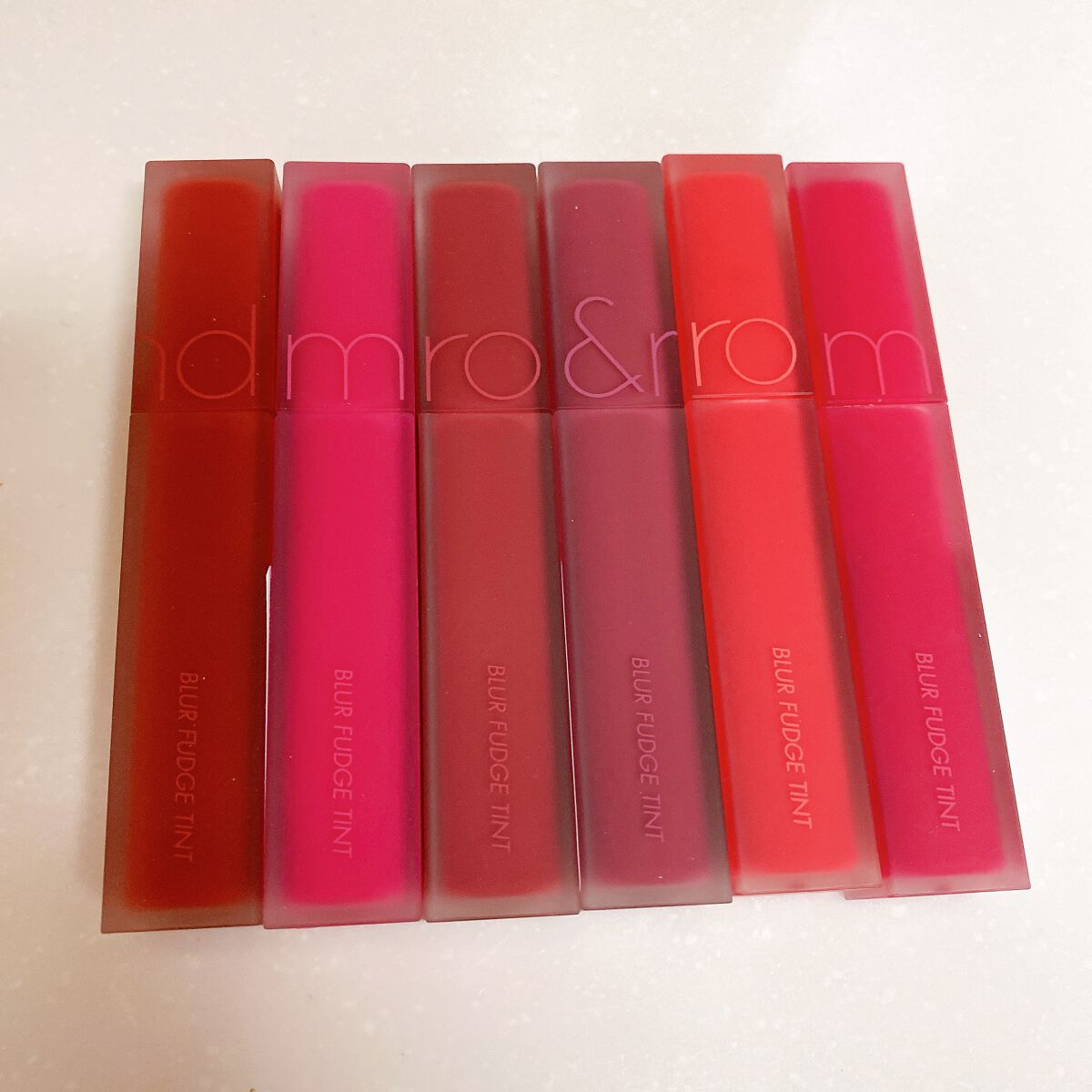 rom&nd ブラーファッジティント 12 ウォーミングアップ(WARMING UP)/rom&nd/リップティントを使ったクチコミ（1枚目）