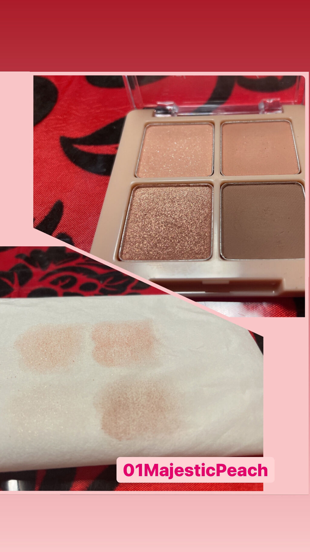 Peach Blush Toast cafe eye palette/NOTONE/アイシャドウパレットを使ったクチコミ（3枚目）