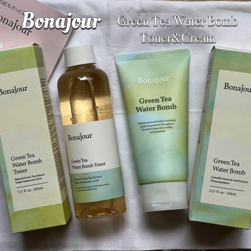 グリーンティーウォーターボム/Bonajour/フェイスクリームを使ったクチコミ（1枚目）