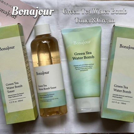 グリーンティーウォーターボム/Bonajour/フェイスクリームを使ったクチコミ(1枚目)