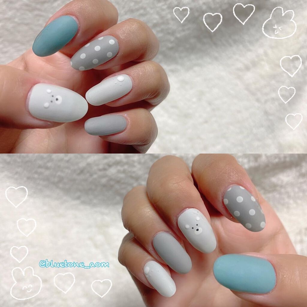 セミキュアジェルネイル(ハンド)/ohora/ネイルシールを使ったクチコミ(1枚目)