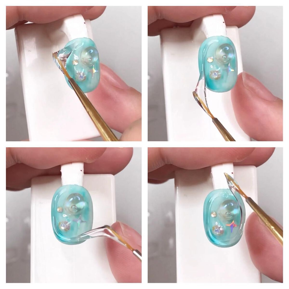 クリスタルワイプレストップ/グレースジェル/ジェルネイルを使ったクチコミ(4枚目)