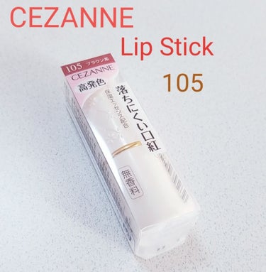 ラスティング リップカラーN 105 ブラウン系/CEZANNE/口紅を使ったクチコミ（1枚目）