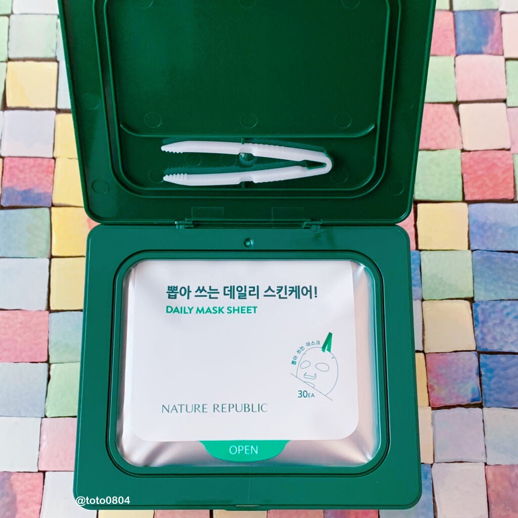 グリーンダーマCICA デイリーシートマスク/ネイチャーリパブリック/シートマスク・パックを使ったクチコミ(2枚目)