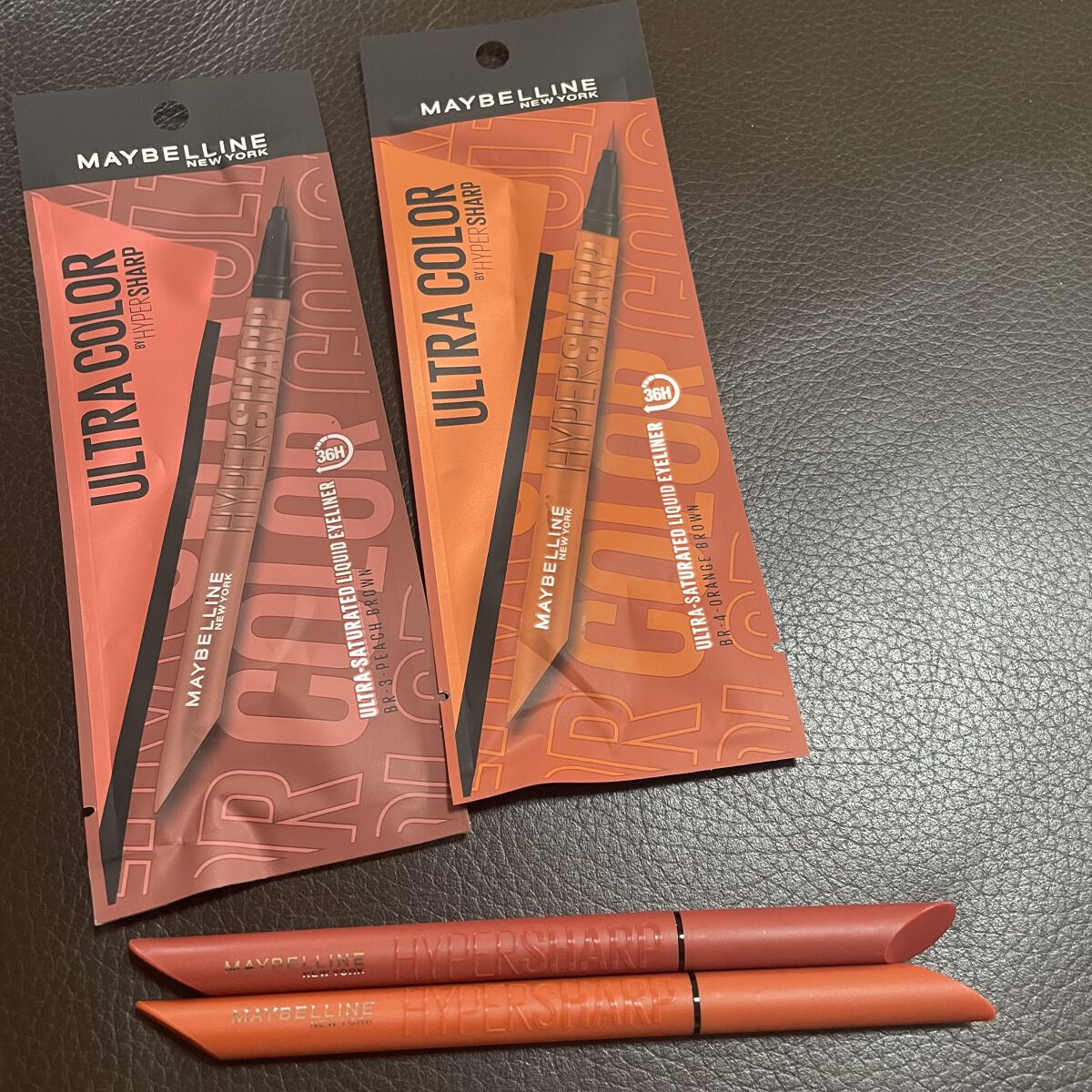 ウルトラカラー アイライナー BR-4 明るくヘルシー オレンジブラウン/MAYBELLINE NEW YORK/リキッドアイライナーを使ったクチコミ（1枚目）