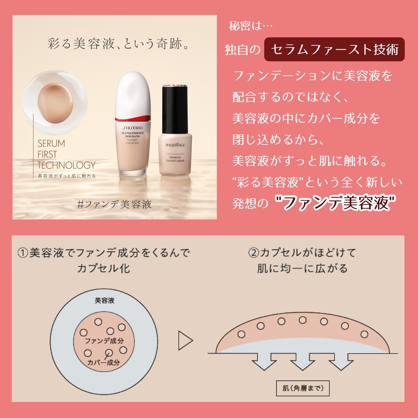 エッセンス スキングロウ ファンデーション/SHISEIDO/リキッドファンデーションを使ったクチコミ（3枚目）