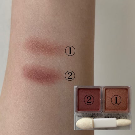 ツイン カラー アイシャドウ/ちふれ/アイシャドウパレットを使ったクチコミ(2枚目)