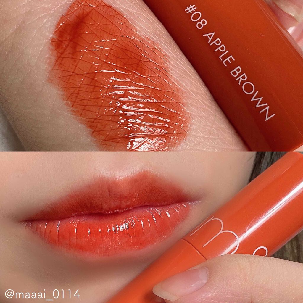 ジューシーラスティングティント/rom&nd/リップティントを使ったクチコミ（2枚目）