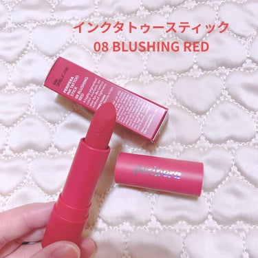 インク タトゥー スティック 08 BLUSHING RED/PERIPERA/口紅を使ったクチコミ（2枚目）