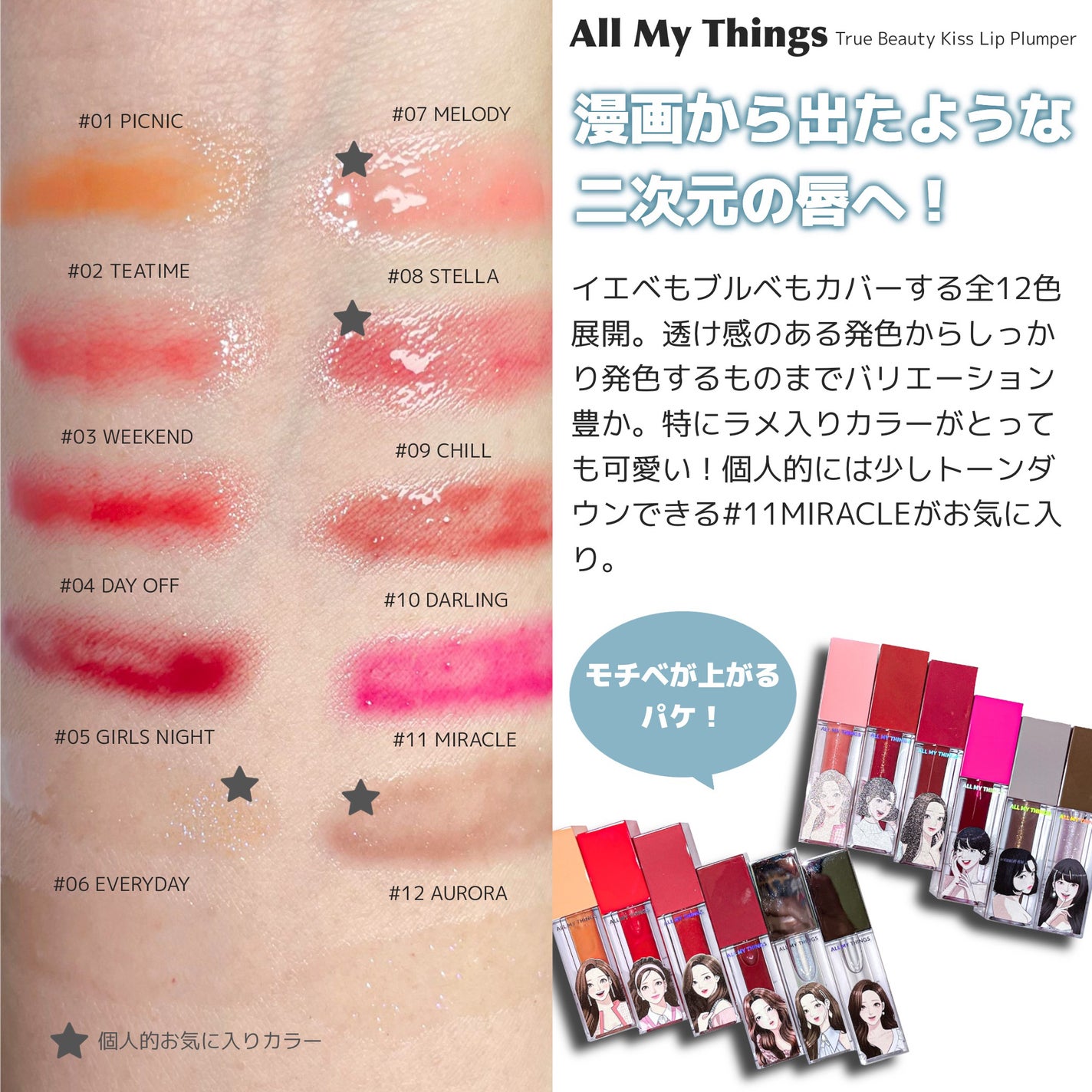 オールマイシングス トゥルービューティ キス リッププランパー/all my things/リッププランパーを使ったクチコミ(3枚目)