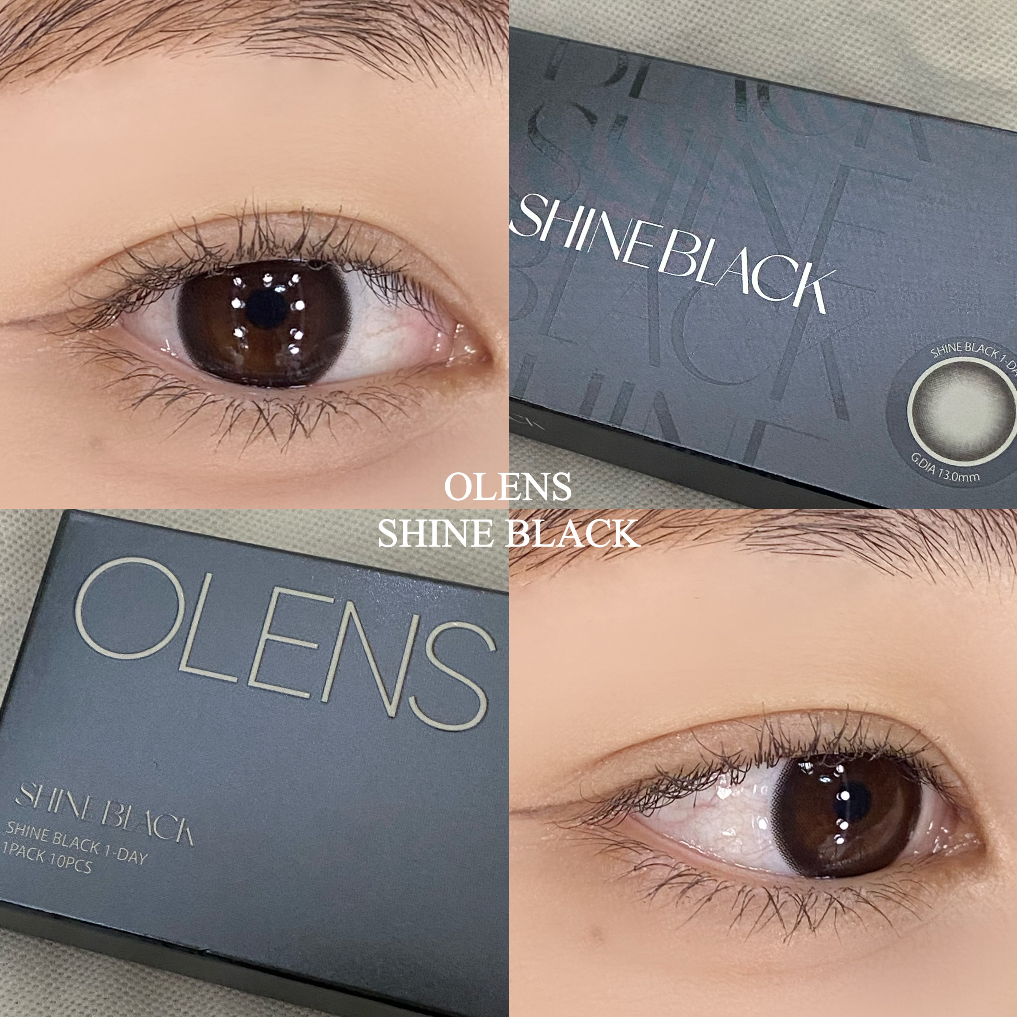 シャインブラックワンデー/POPLENS/カラーコンタクトレンズを使ったクチコミ（2枚目）