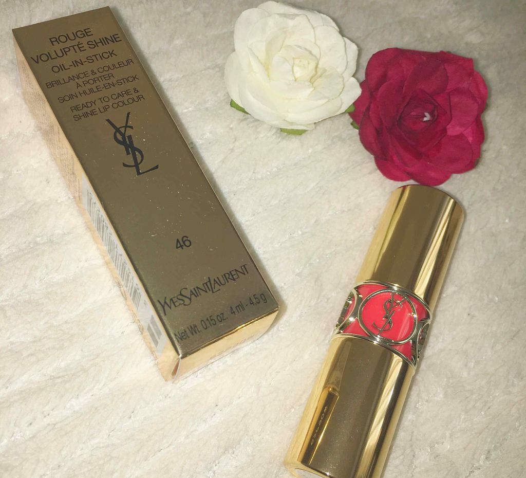 ルージュ ヴォリュプテ シャイン/YVES SAINT LAURENT BEAUTE/口紅を使ったクチコミ(1枚目)