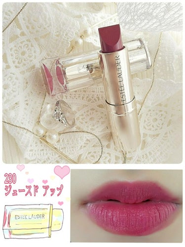 ESTEE LAUDER ピュア カラー ラブ リップスティックのクチコミ「✨エスティローダー/ピュア　カラー　ラブ　リップスティック　230　ジュースド アップ　3.5.....」（3枚目）