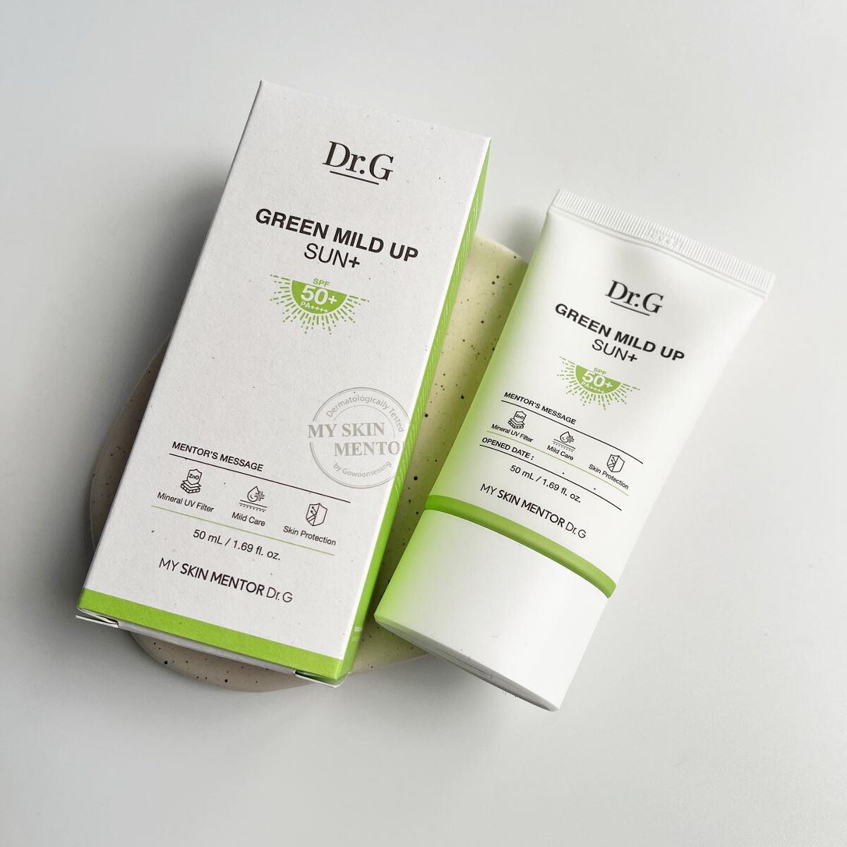 グリーンマイルドアップサンプラス/Dr.G/日焼け止めクリームを使ったクチコミ（1枚目）