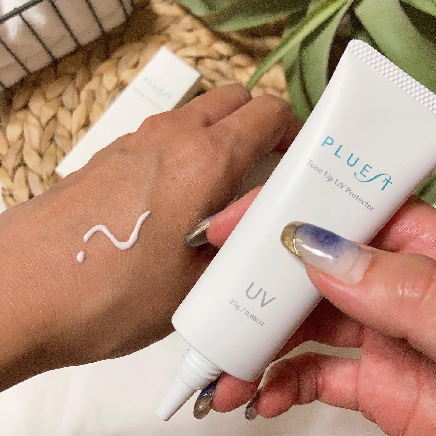 トーンアップUVプロテクター/PLUEST/日焼け止めクリームを使ったクチコミ(2枚目)