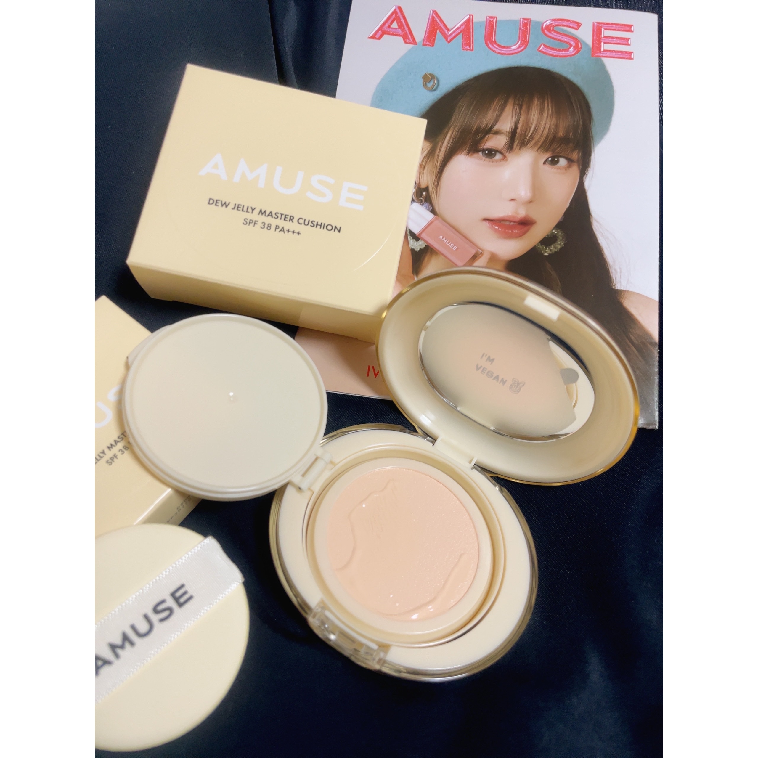 デュージェリーヴィーガンクッション/AMUSE/クッションファンデーションを使ったクチコミ（2枚目）