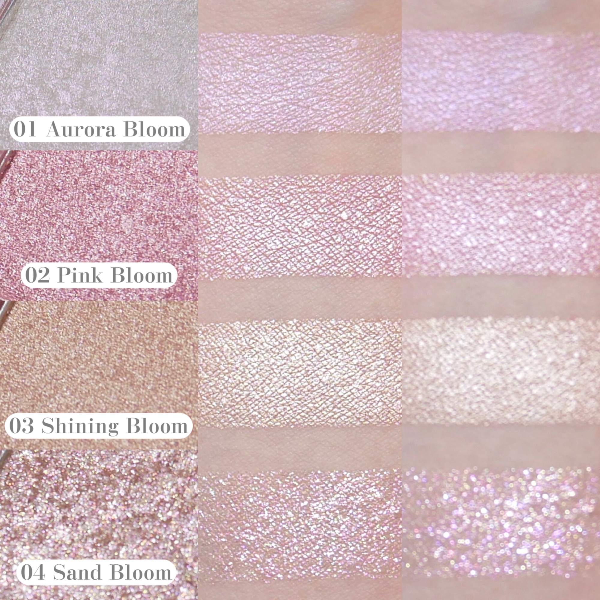 フルブルームグロウパレット/mude./アイシャドウパレットを使ったクチコミ（2枚目）