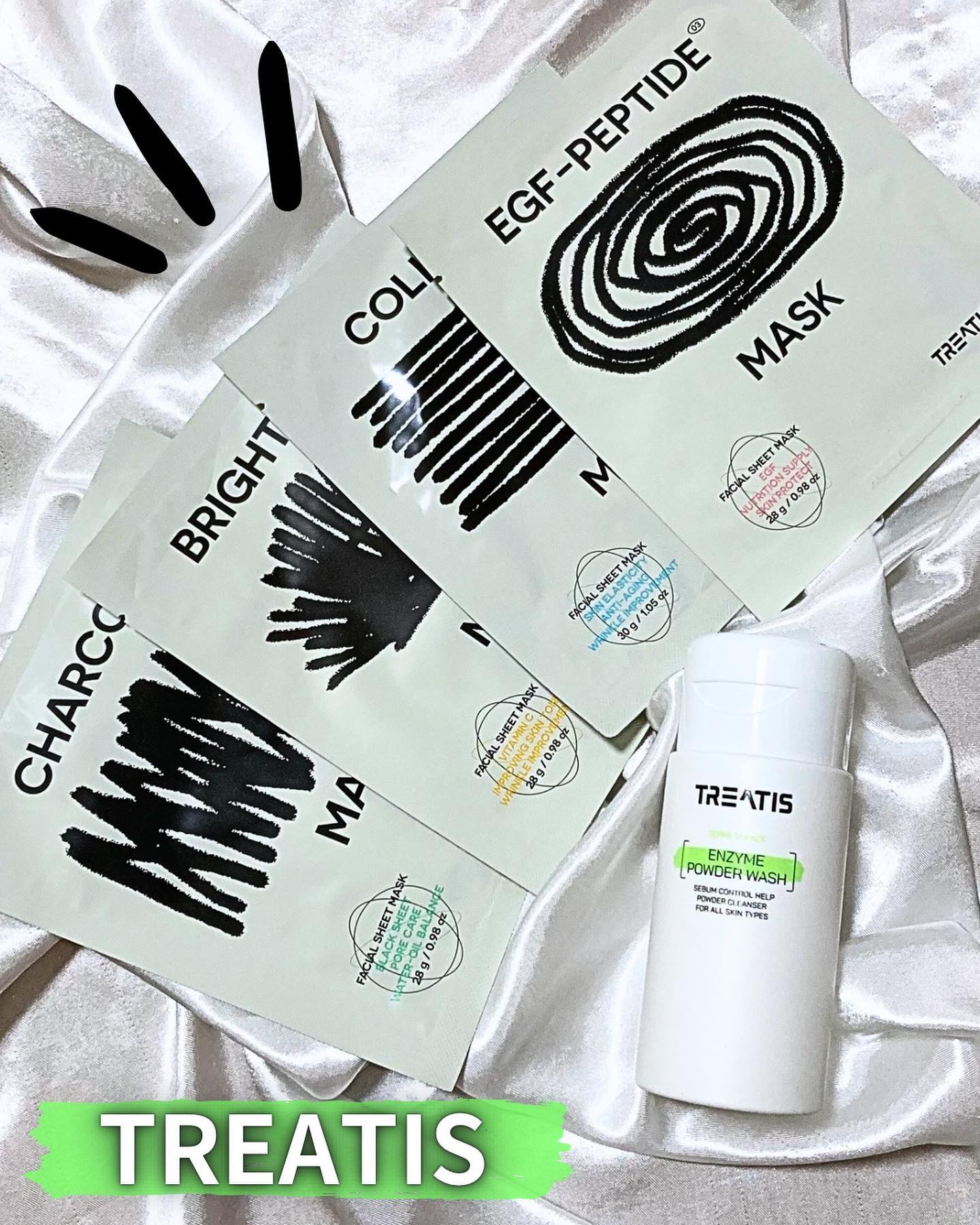 TREATIS エンザイムパウダーウォッシュのクチコミ「【ツリティスエンザイムパウダーウォッシュ・マスク４種】PR

ツリティス
提供

✔︎ツリティ.....」（1枚目）