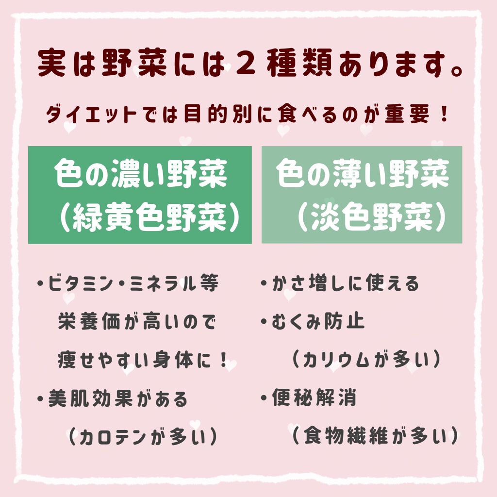 ぽん on LIPS 「 \痩せやすい野菜の食べ方、しってますか?🥬/ ダイエット中は..」(2枚目)