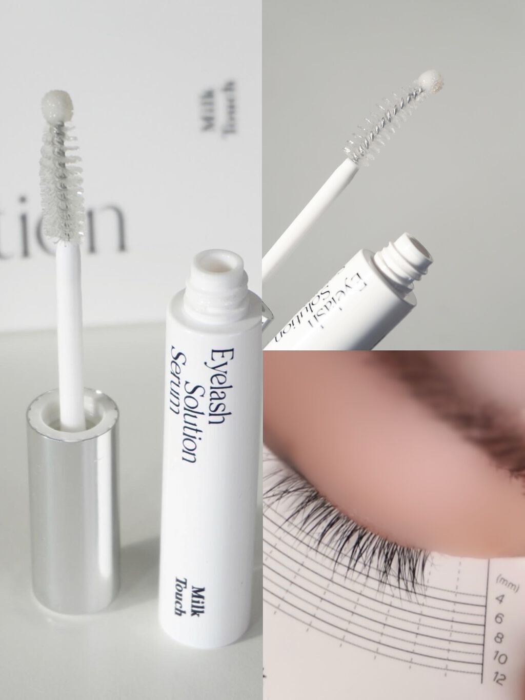 Milk Touch アイラッシュソリューションセラムのクチコミ「 自分のまつ毛の長さを測って楽しめる！まつ毛美容液！

✓MilkTouch 
Eyelash.....」（1枚目）