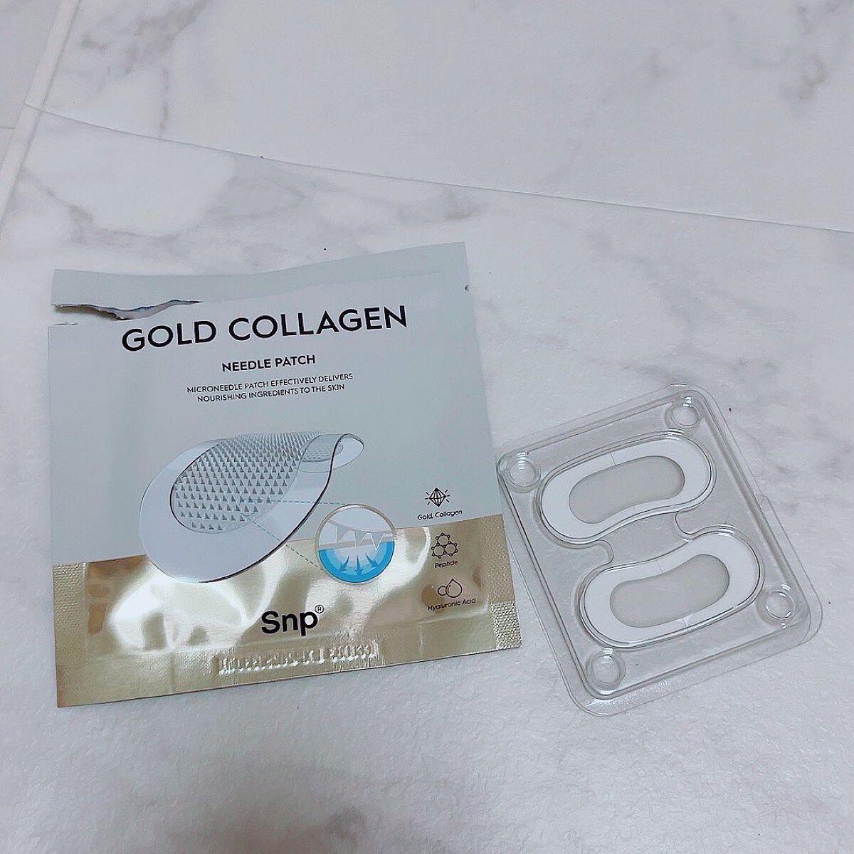 ゴールドコラーゲンニードルパッチ/SNP/アイケア・アイクリームを使ったクチコミ（2枚目）