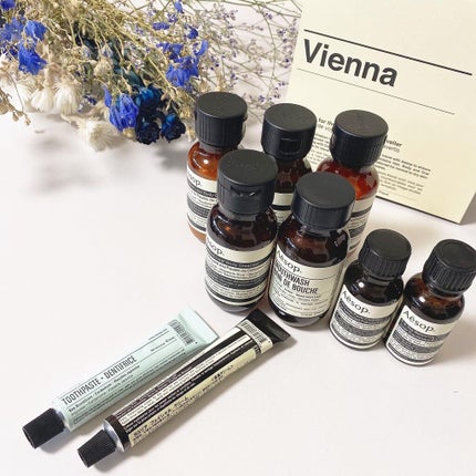 Aesop NT コンディショナーのクチコミ「Aesop
ウィーンシティーキット
このキットやばくて、なんでも入ってるし全部いい匂い。.....」(1枚目)