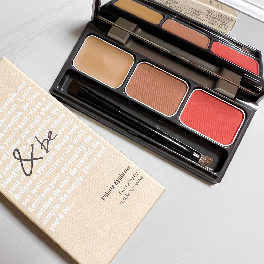 パレットアイブロウ レッドブラウン/＆be/パウダーアイブロウを使ったクチコミ（1枚目）