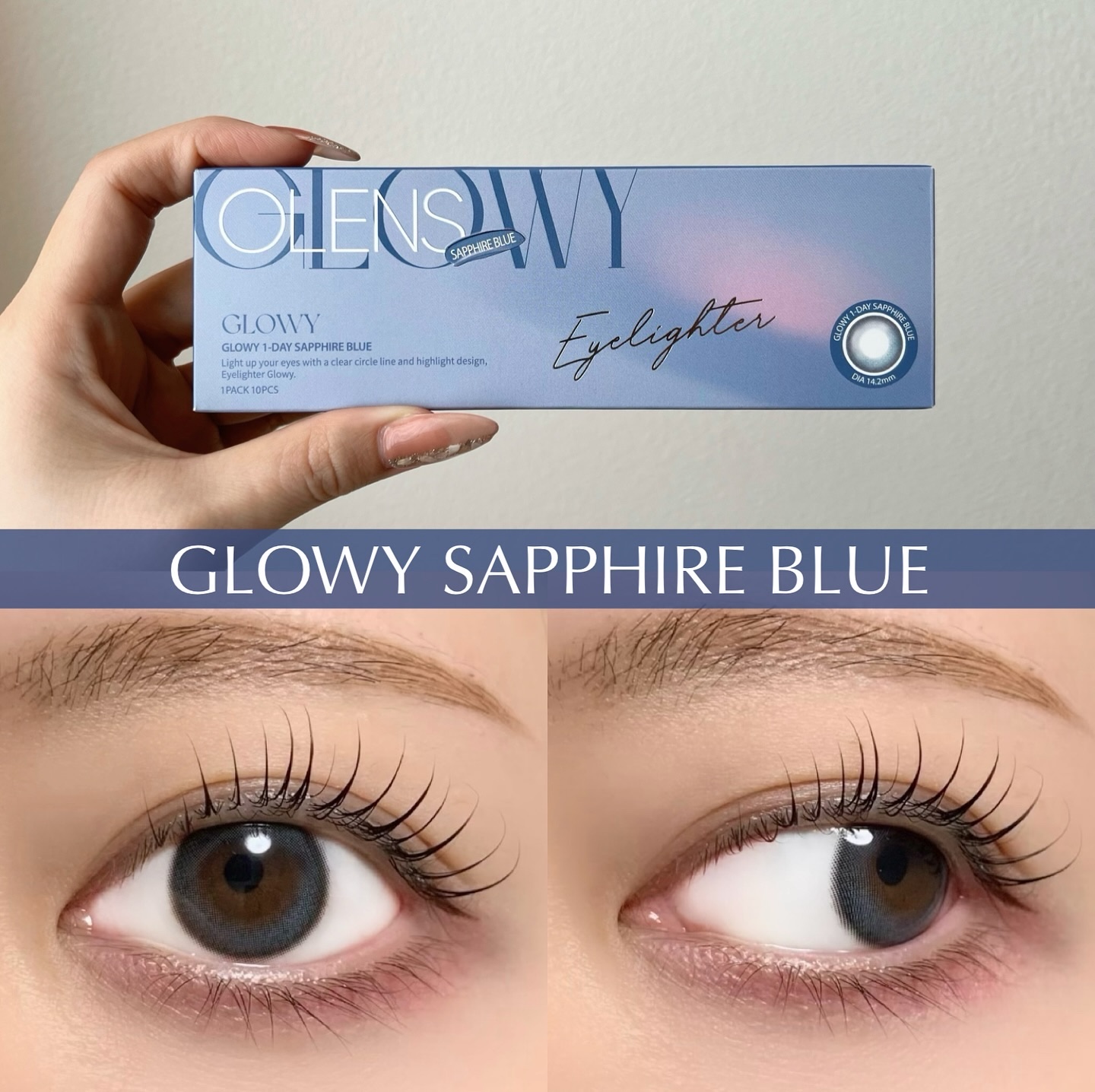 Glowy 1day アッシュグレー/OLENS/ワンデー（１DAY）カラコンを使ったクチコミ（2枚目）