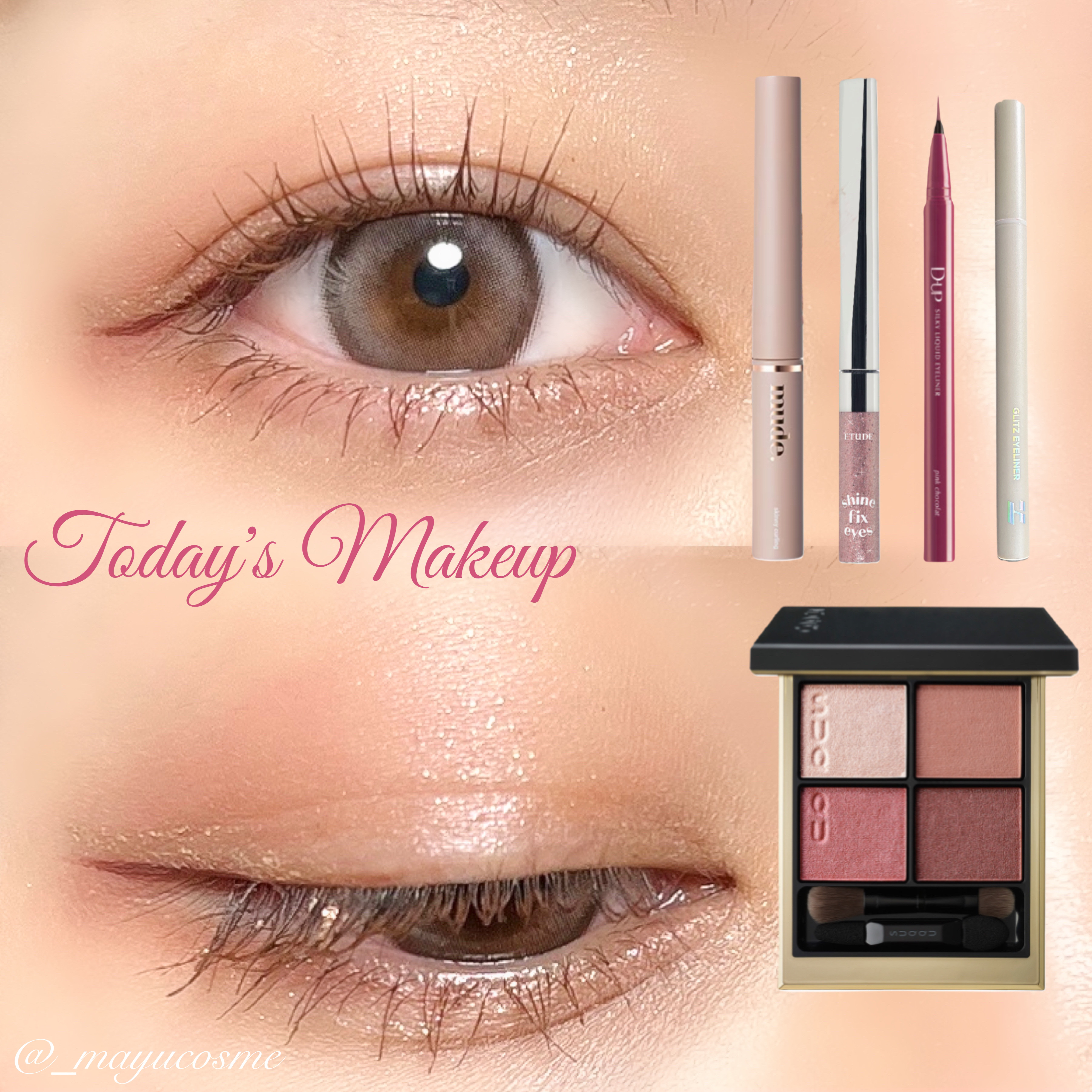 グリッツアイライナー 03 CORAL DROP/HOLIKA HOLIKA/リキッドアイライナーを使ったクチコミ（1枚目）