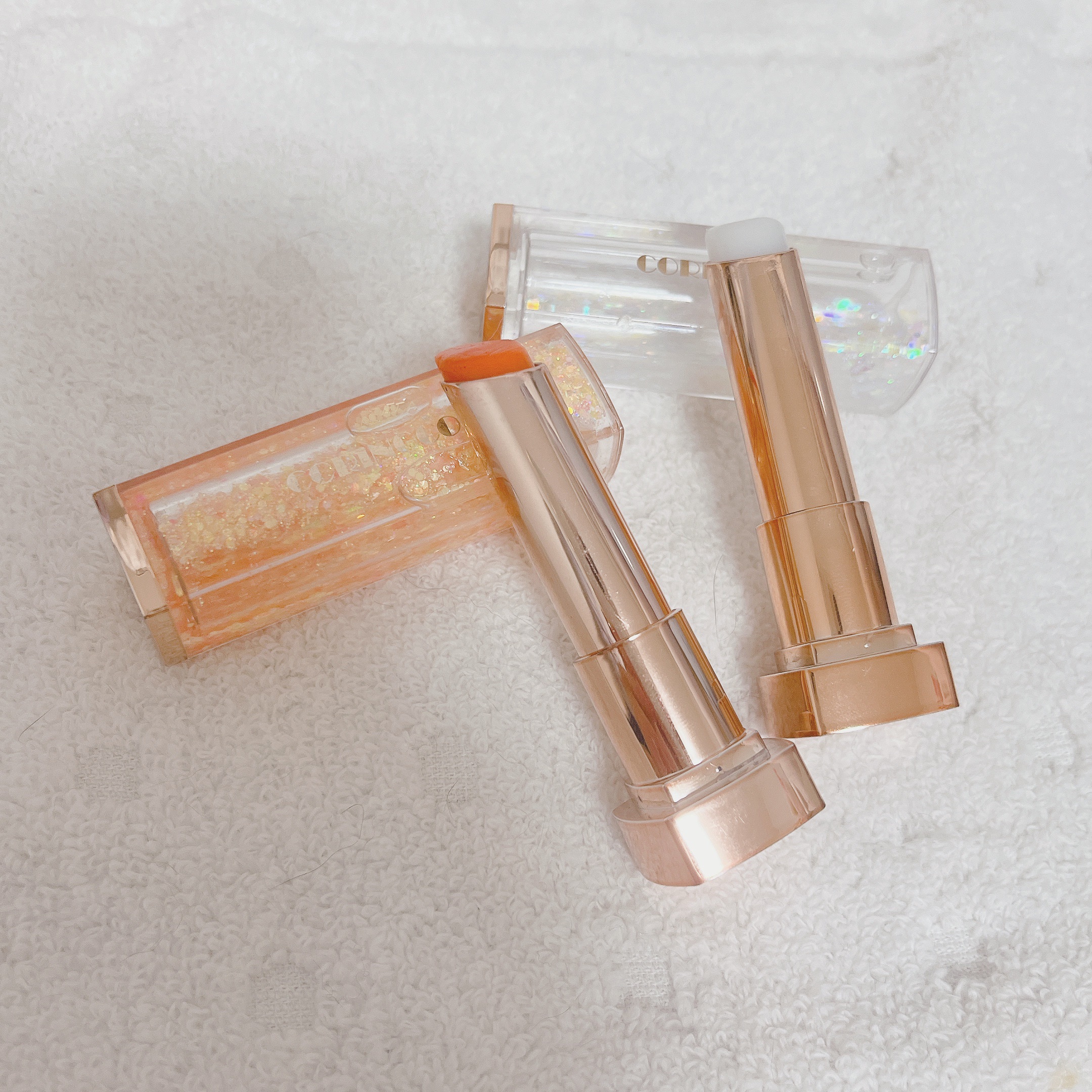 シャララスノーボールリップバーム/CORINGCO/口紅を使ったクチコミ（2枚目）