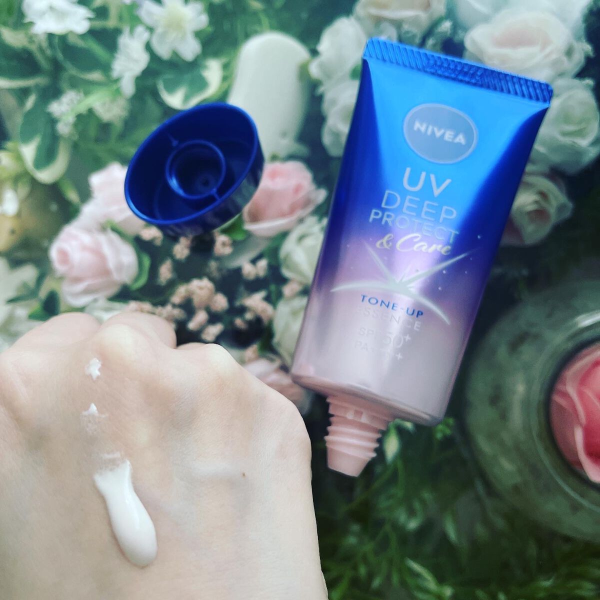 ニベアUV ディープ プロテクト&ケア トーンアップ エッセンス/ニベア/日焼け止めローションを使ったクチコミ(3枚目)