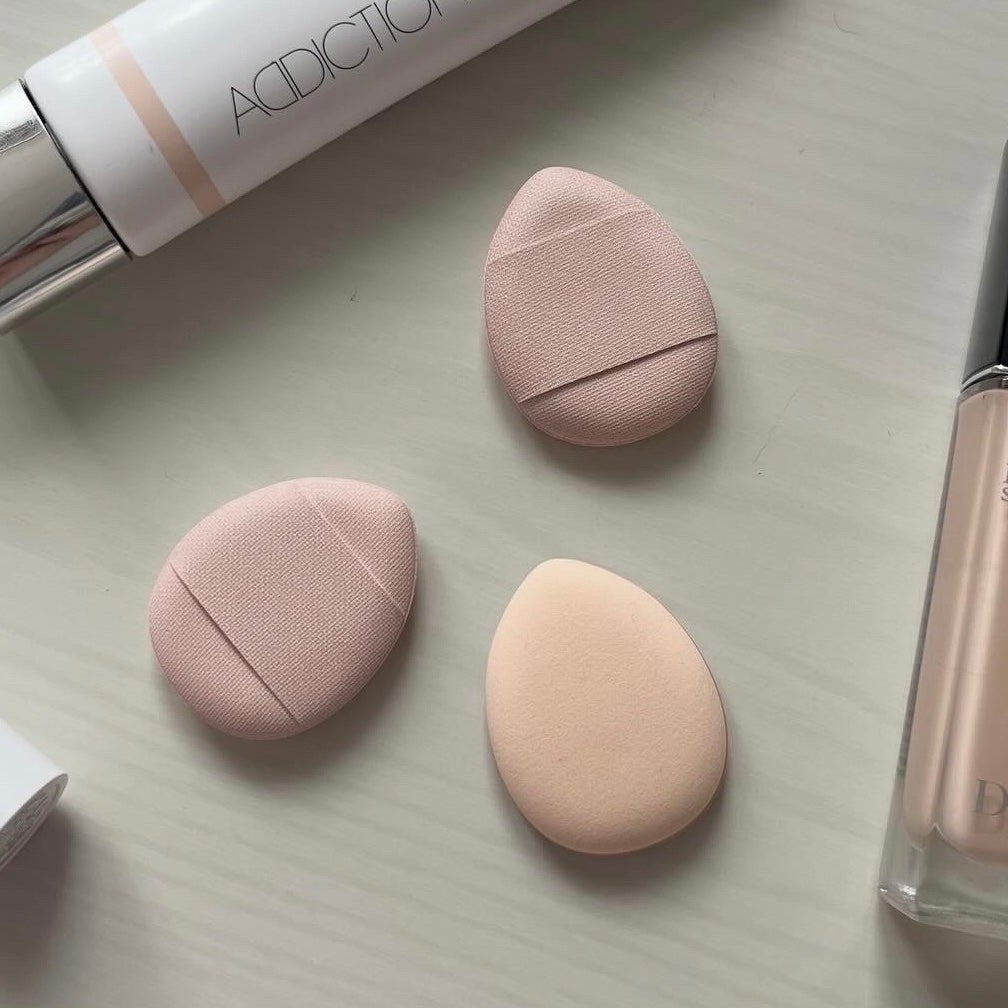 メイクアップパフ(ミニサイズ、4個、専用ケース付)/DAISO/パフ・スポンジを使ったクチコミ(3枚目)