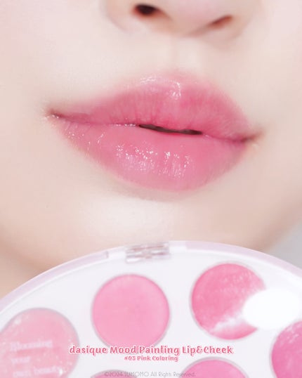 ムードペインティングリップアンドチークパレット/dasique/マルチパレットを使ったクチコミ(4枚目)