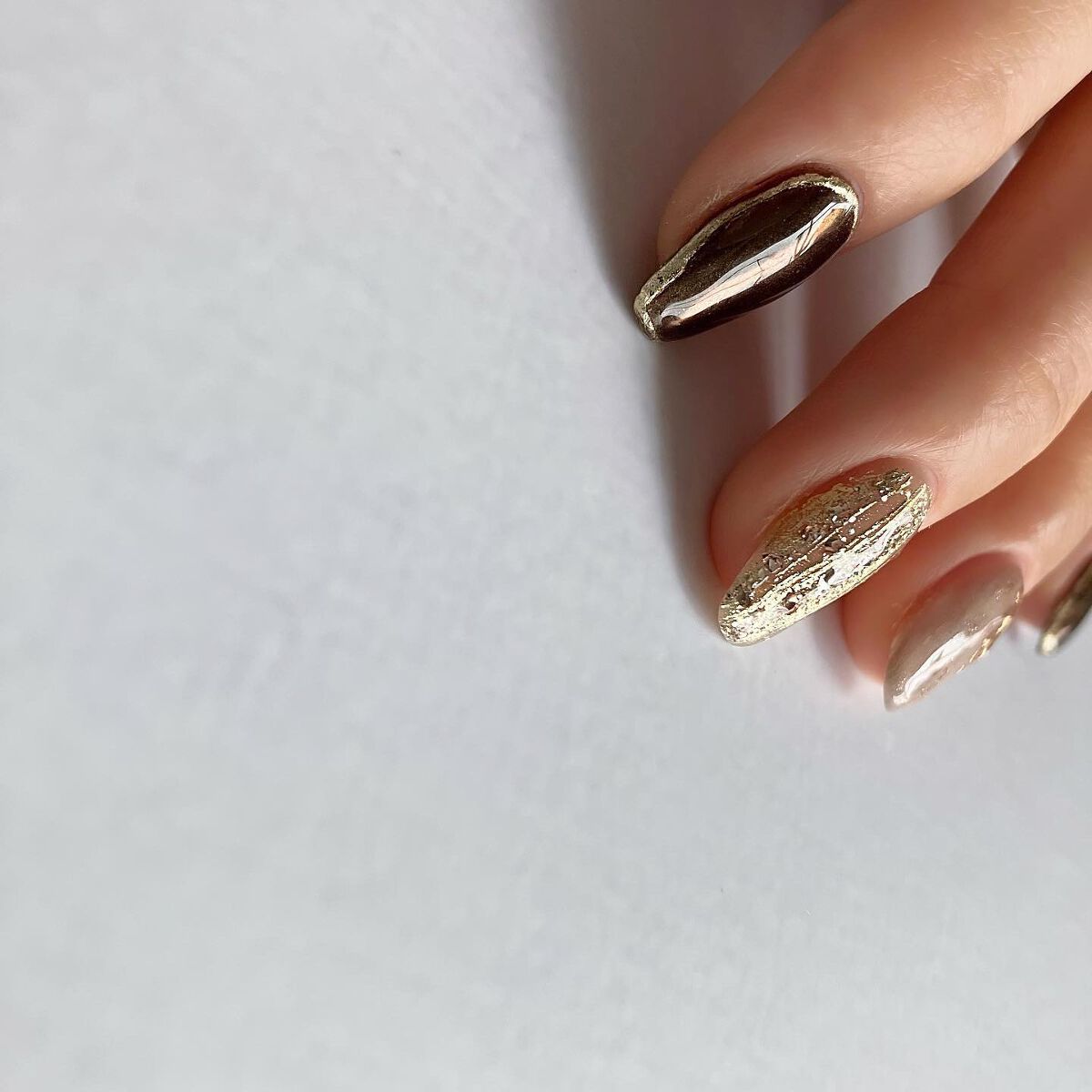 sato 🕊 self nail🫧🤍 on LIPS 「𝑏𝑟𝑜𝑤𝑛𝑛𝑢𝑎𝑛𝑐𝑒𝑛𝑎𝑖𝑙𝑠最近購入していたアイテムを使い..」(3枚目)