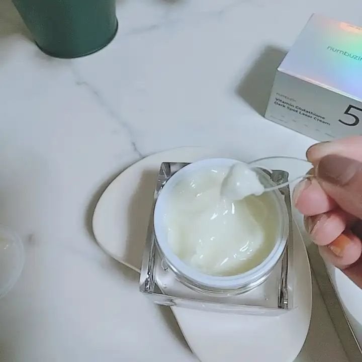 5番 白玉グルタチオンCメラゼロクリーム/numbuzin/フェイスクリームを使ったクチコミ(4枚目)