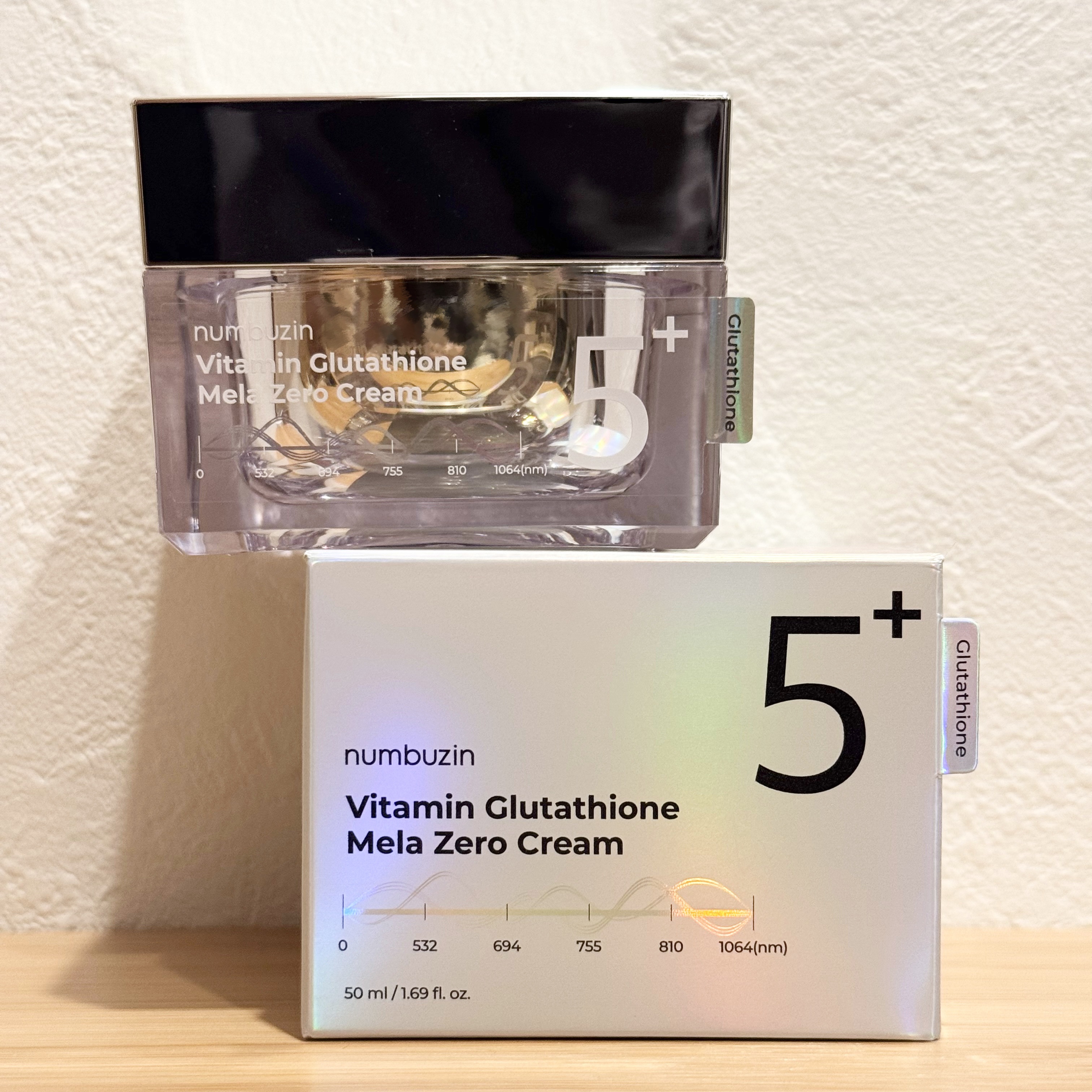 5番 白玉グルタチオンCメラゼロクリーム/numbuzin/フェイスクリームを使ったクチコミ（1枚目）