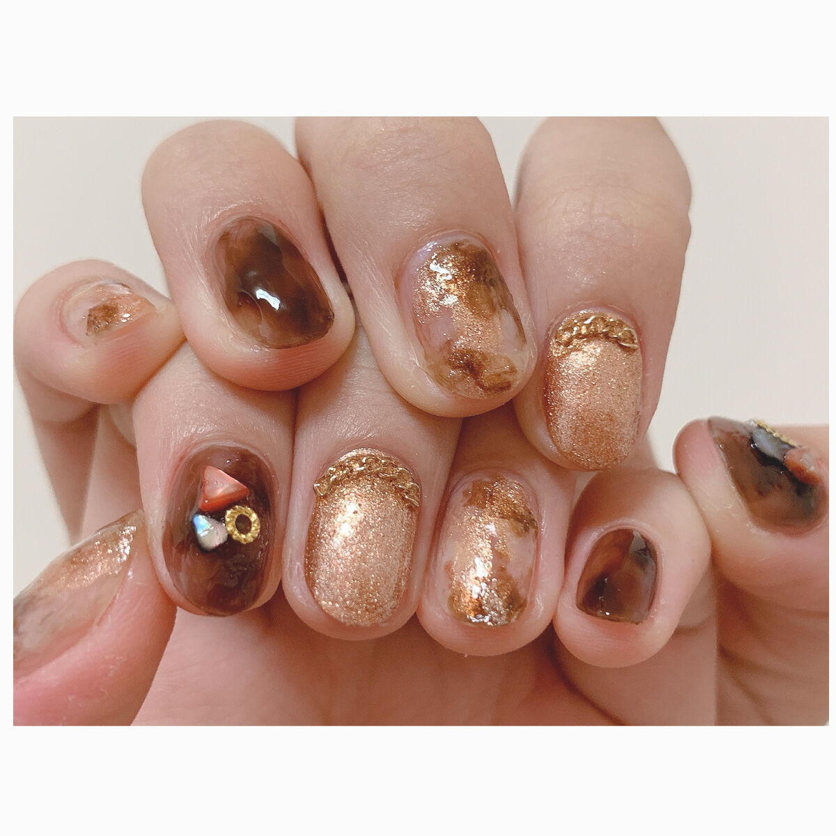 フレンドネイル(リニューアル品)	 2-30(33106)ジンジャースパーク/DAISO/マニキュアを使ったクチコミ（2枚目）