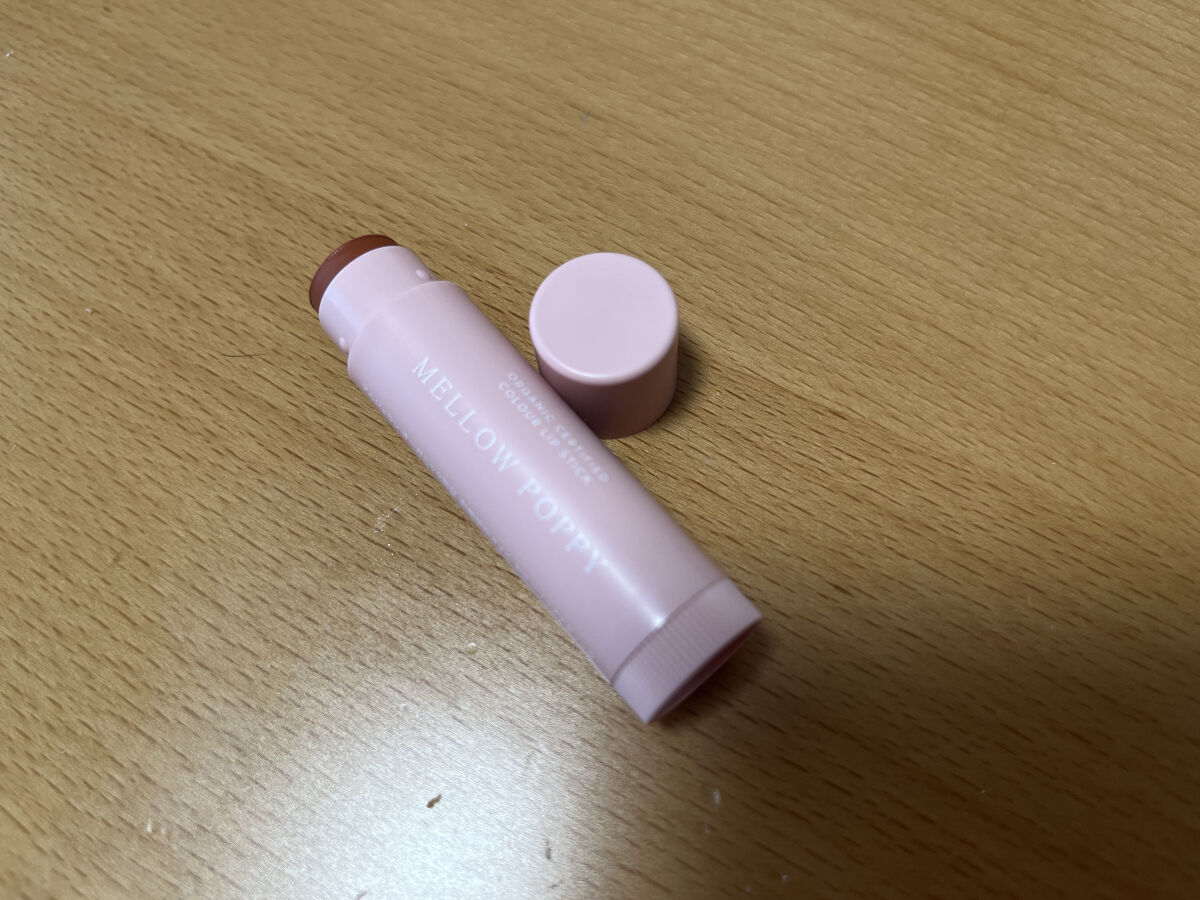 カラーリップスティック メロウポピー(限定色)/アルジェラン/リップクリームを使ったクチコミ（2枚目）