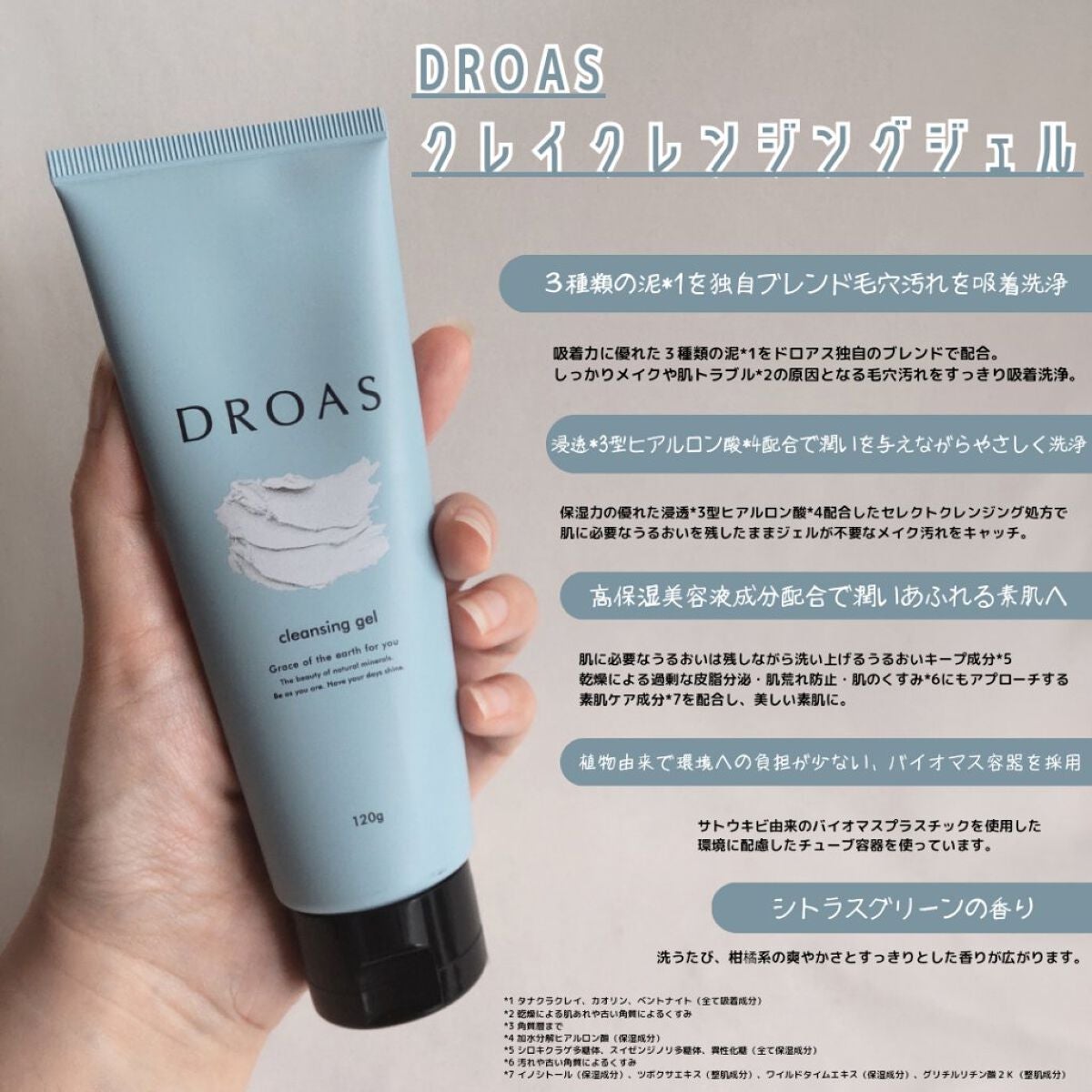 クレイクレンジングジェル/DROAS/クレンジングジェルを使ったクチコミ(2枚目)