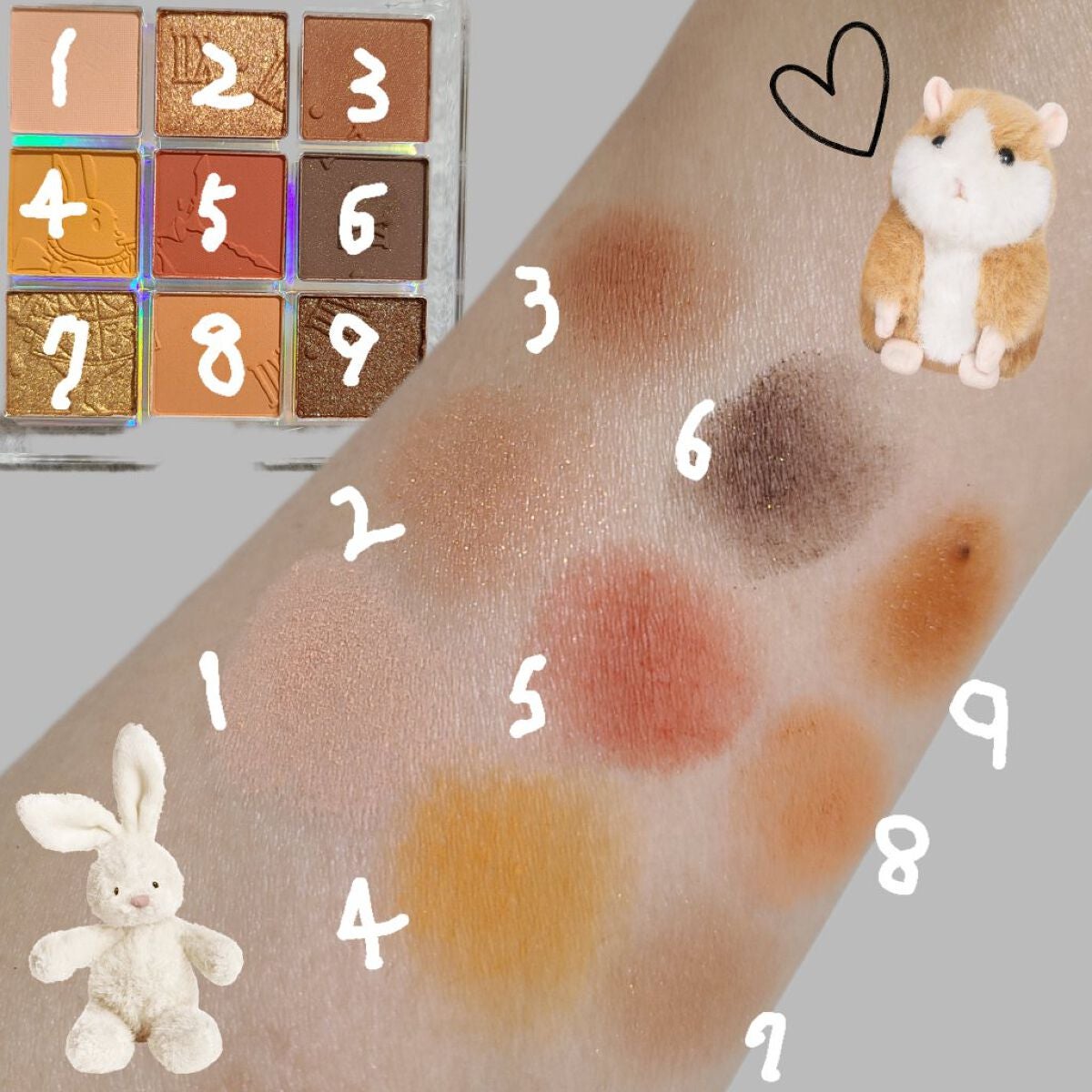 クォーツ 9色アイシャドウパレット(ドリームランドアイシャドウ)/ZEESEA/アイシャドウパレットを使ったクチコミ(2枚目)