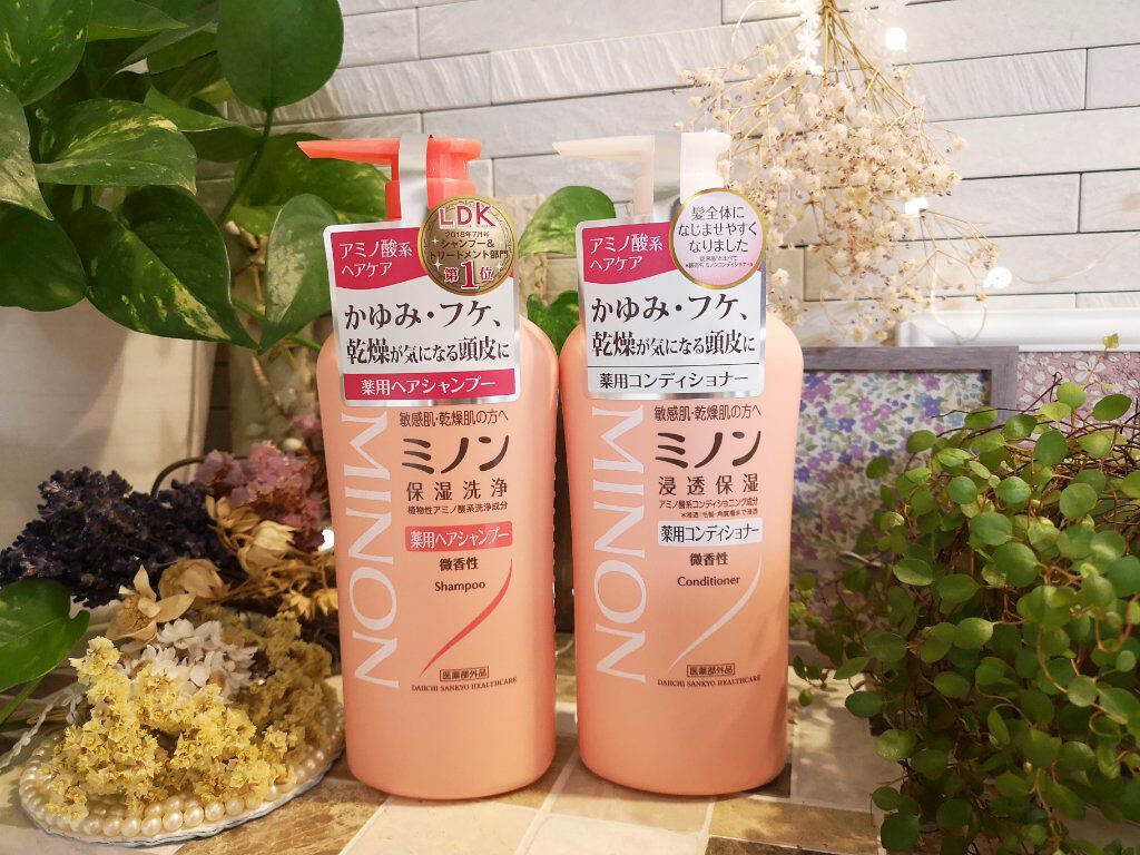 ミノン薬用ヘアシャンプー／薬用コンディショナー/ミノン/市販シャンプーを使ったクチコミ（1枚目）