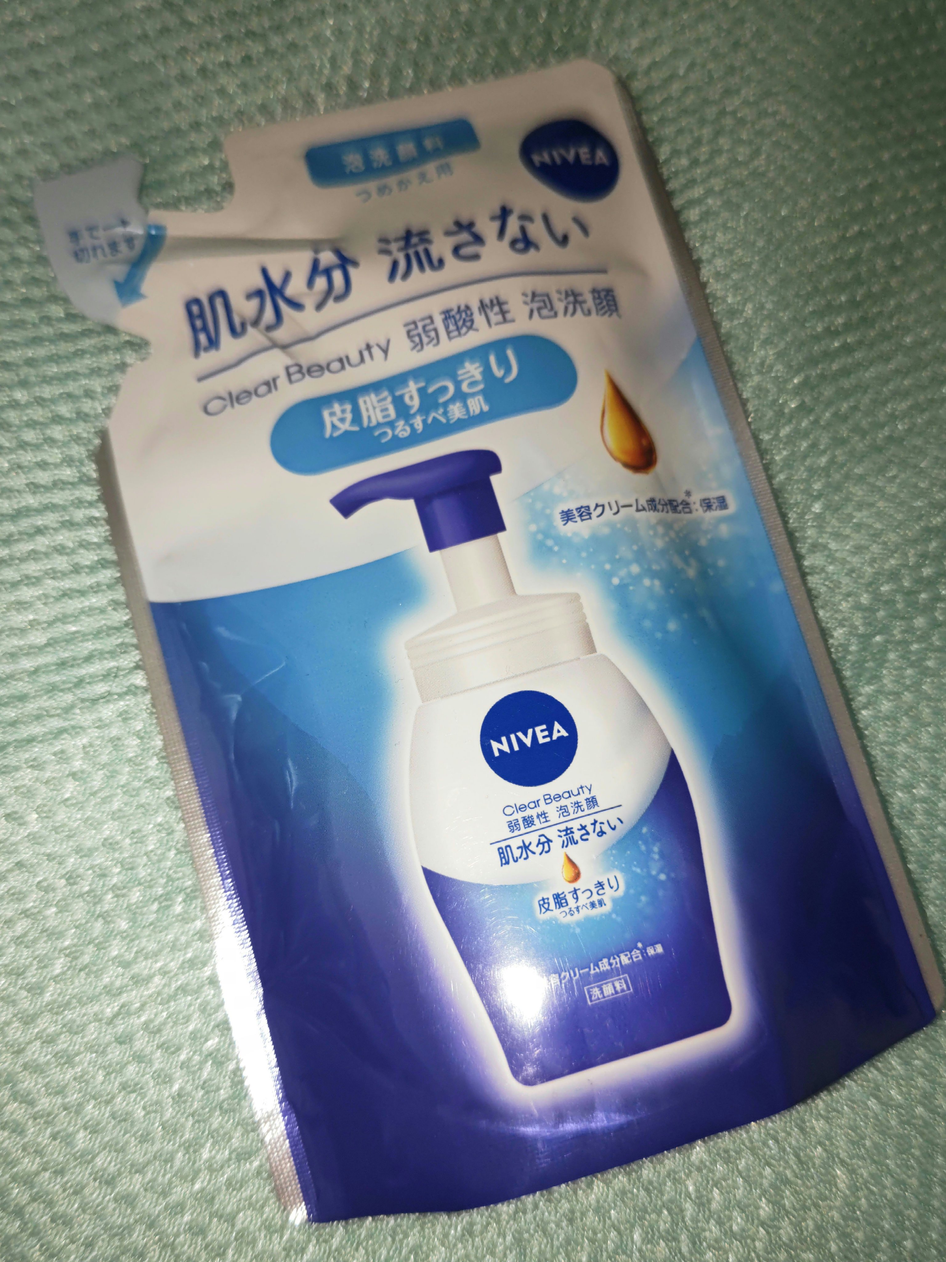 ニベア クリアビューティー弱酸性泡洗顔 皮脂すっきり 詰め替え 130ml/ニベア/泡洗顔を使ったクチコミ（1枚目）