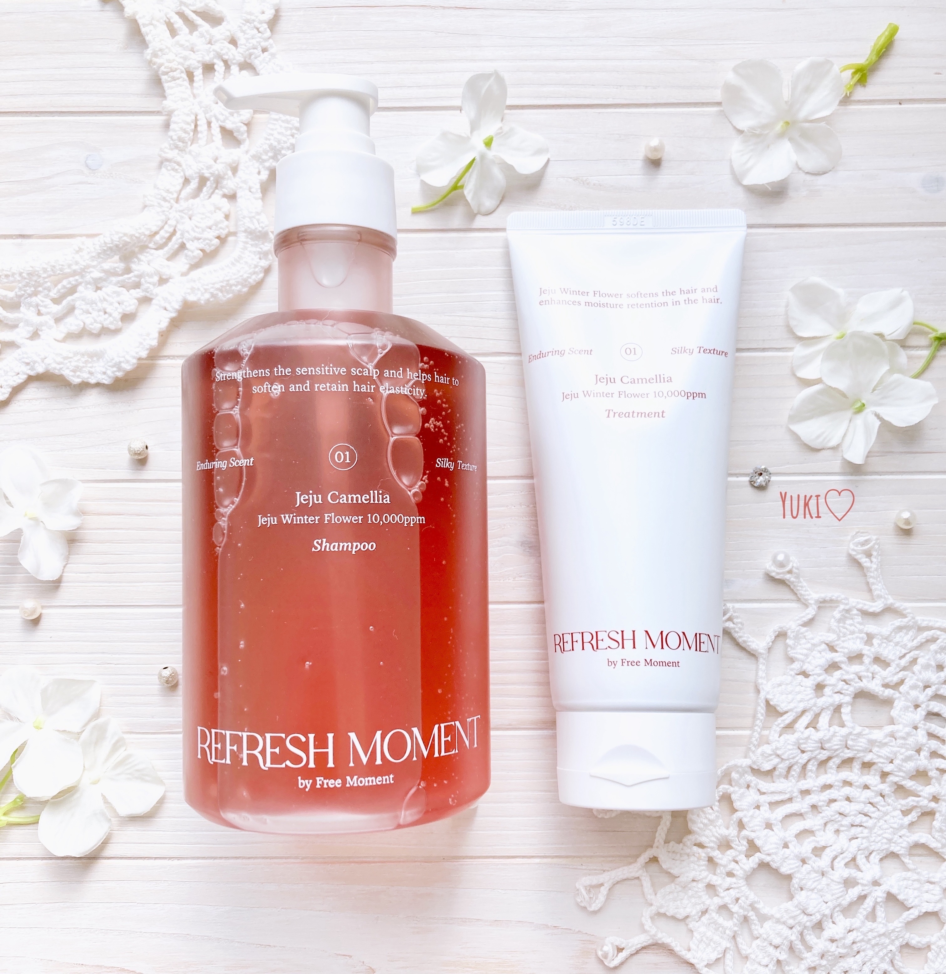 リフレッシュモーメントパフュームシャンプー/トリートメント Jeju Camellia/Free Moment /市販シャンプーを使ったクチコミ（1枚目）