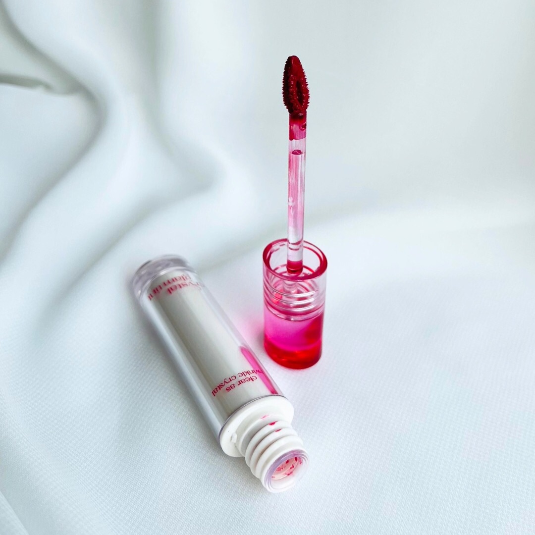 クリスタル グラム ティント 05 フレッシュチェリー(FRESH CHERRY)/CLIO/リップティントを使ったクチコミ（2枚目）