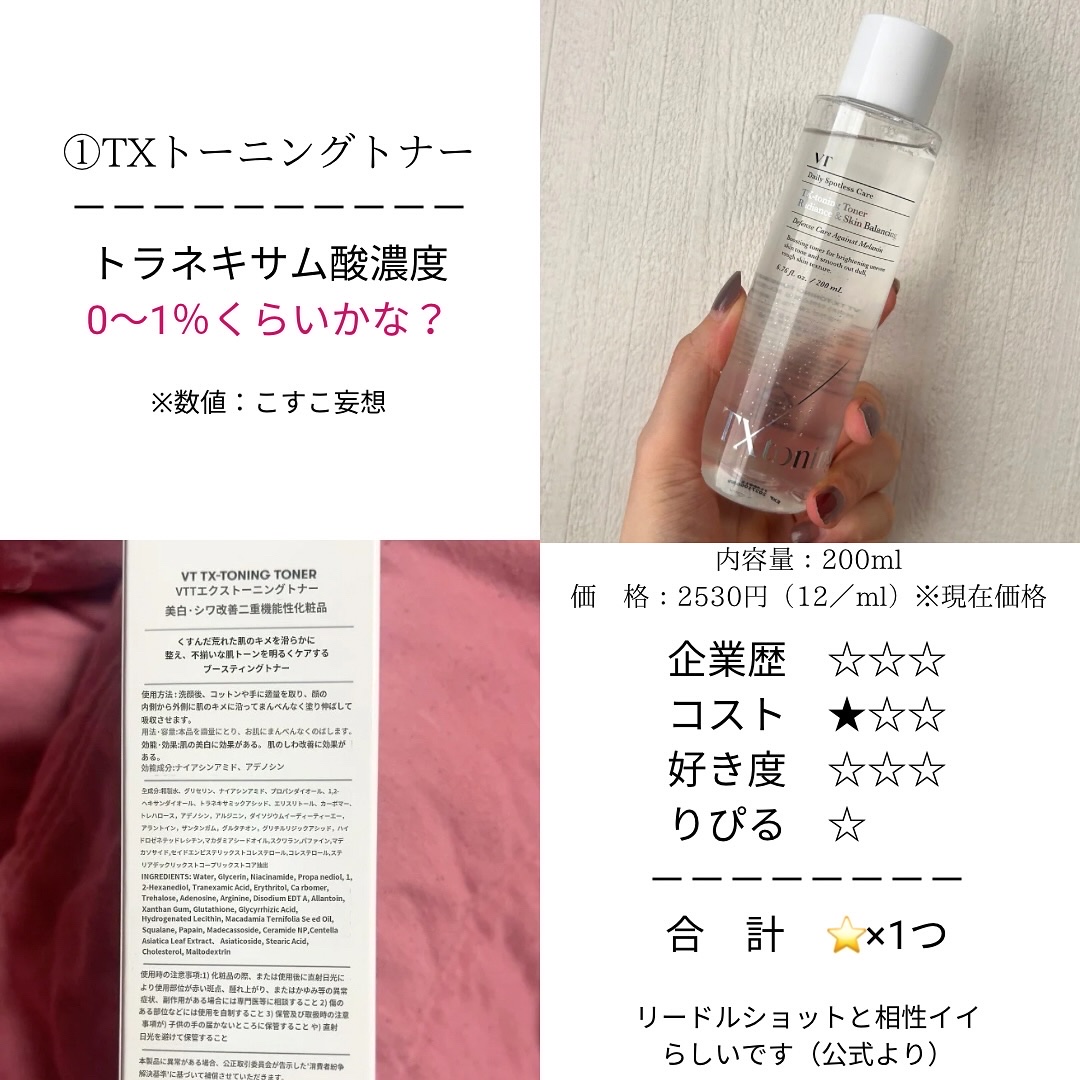 TXトーニングデイリーマスク/VT/その他スキンケアを使ったクチコミ（3枚目）